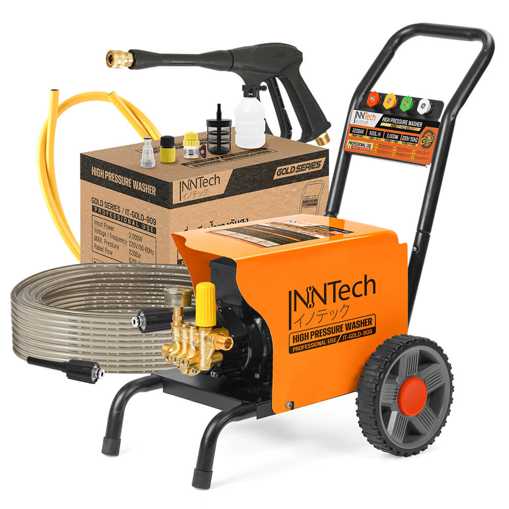 เครื่องฉีดน้ำแรงดันสูง InnTech รุ่น IT-GOLD-909 220 บาร์ 3000 วัตต์